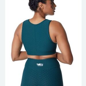 Booty by Brabants Deep Teal Croco Sports Bra - Size O/S